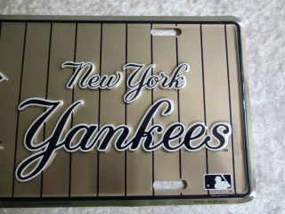 N.  Y.  Yankees MLB Chrome Blue & White Vehicle License Plate 3