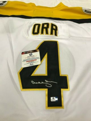 Bobby Orr Autographed 4 Boston Bruins White Signed Jersey
