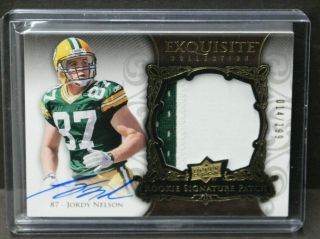 2008 Ud Exquisite Jordy Nelson Packers Rc Rookie Patch Auto 14/199
