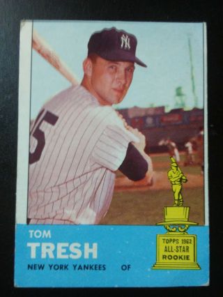 Tom Tresh - 1963 Topps - Shortprint - O/c - Very Good - No.  470 - York Yankees