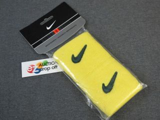 Pair Oregon Ducks Pe Nike Sweat Wristbands Yellow/green Football Basketball