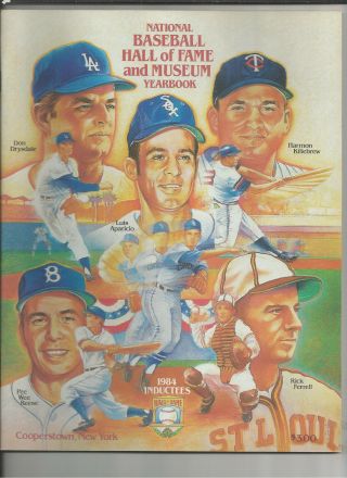 1984 Baseball Hall Of Fame Yearbook 80,  Pages Drysdale Reese Killebrew,