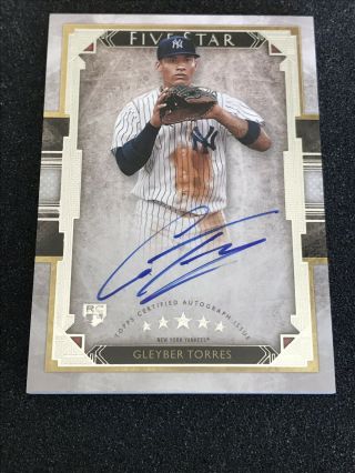 Gleyber Torres 2018 Five Star Auto Rc Yankees Rookie Autograph