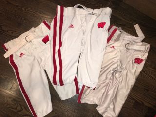 ONE (1) AUTHENTIC GAME WORN WISCONSIN BADGERS FOOTBALL PANTS SIZE 38 2