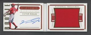 2018 National Treasures Booklet Victor Robles Jumbo Jersey Auto 14/99