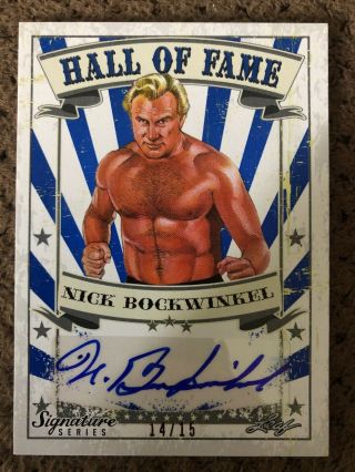 2016 Leaf Wrestling Signature Series Nick Bockwinkel Auto Hall Of Fame D 14/15
