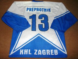 KHL ZAGREB HOCKEY MATCH WORN SHIRT CROATIA ZAGREB JERSEY TRIKOT MAGLIA MAILLOT 4