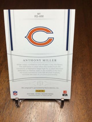 2018 National Treasures Anthony Miller Rc Auto /99 2