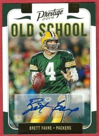Brett Favre 2019 Prestige Old School Auto Autograph 2/7 Green Bay Packers Hof