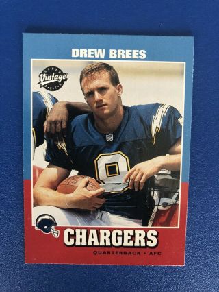 2001 Upper Deck Vintage - Drew Brees - Rookie Rc Card 251 San Diego Chargers