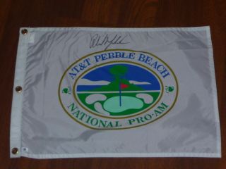 Phil Mickelson Autographed Pebble Beach Golf Flag With Gai Cert 100 Authentic