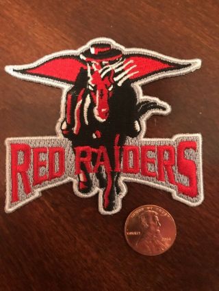 TT Texas Tech Red Raiders Vintage Embroidered Iron On Patch NOS) 3 