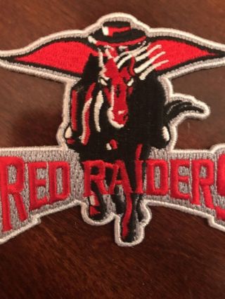 TT Texas Tech Red Raiders Vintage Embroidered Iron On Patch NOS) 3 