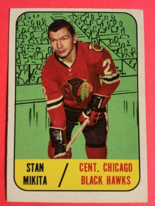 Old Vintage Nhl Hockey Card (set Break) 1967 - 68 Topps 114 Stan Makita