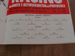 RARE 1964 Boston Patriots American Football League Intra - Squad Game Program 3