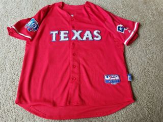 Mens Majestic Josh Hamilton Texas Rangers 2012 Baseball Jersey Mens Size 50