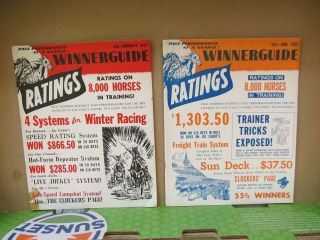(2) 1955 Winnerguide Magazines / Horse Racing / Feb & June Issues / Shape