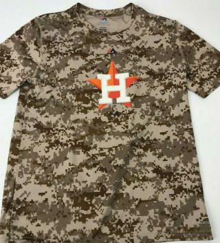 Majestic Houston Astros Cool Base Camo Shirt Youth Large