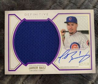 2019 Immaculate Javier Baez Gold Jersey Auto 2/10.  Very Possible 9.  5 Grade