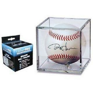 6 Ultra Pro Uv Baseball Cube Case Holder With Stand Ball Cubes