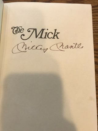 Mickey Mantle Signed 1st Edition Book " The Mick " Yankees Autograph Beckett Loa