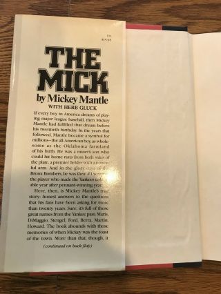Mickey Mantle SIGNED 1st Edition Book 
