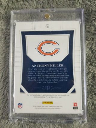 Anthony Miller 2018 Panini National Treasures Rookie Patch Auto /99 True RPA 2
