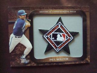 2009 Topps Commemorative Patch 1993 All - Star Game Featuring Paul Molitor