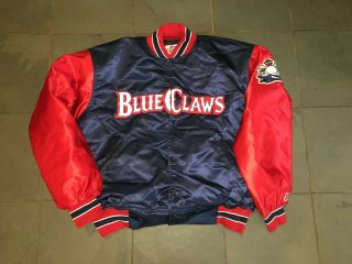 Milb Lakewood Blueclaws Minor Baseball Issued Dugout Jacket Xxl Phillies