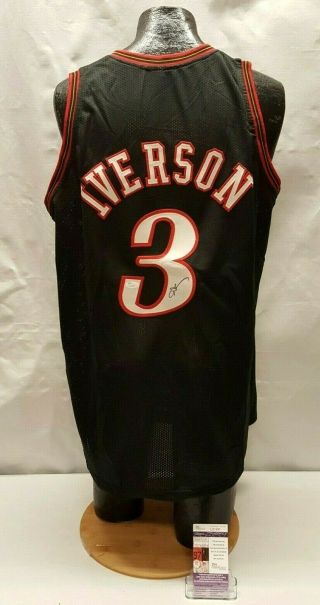 Allen Iverson Signed Autographed Philadelphia 76ers Basketball Jersey Jsa U21457