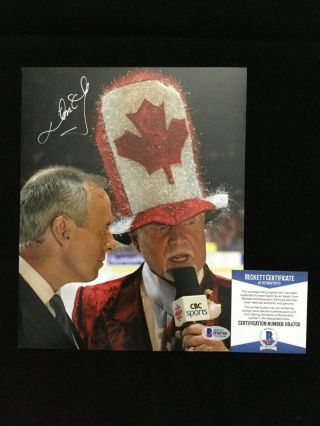 Don Cherry Signed 8x10 Photo Beckett Bas Hnic Hockey Night In Canada 2