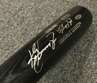 Ken Griffey Jr Signed 34 " Louisville Slugger Bat Auto Uda Mariners Hof