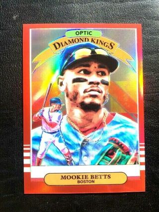 2019 Optic Red Diamond Kings Prizm Non Auto Mookie Betts /60 Red Sox
