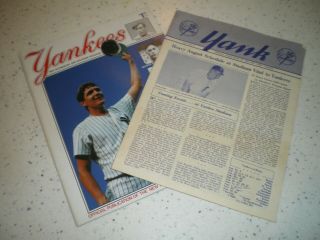 Yank.  1950.  Official Publ Of Ny Yankees. ,  1984 Program.  Bobby Brown