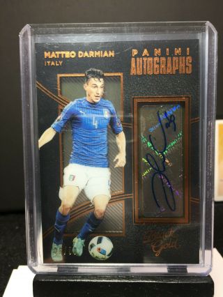 2016 - 17 Black Gold Soccer Matteo Darmian Panini Autograph Bronze 26/60 Auto Sp