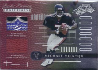 2001 Playoff Absolute Materials Memorabilia 360/850 Michael Vick 151 Falcons