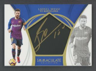 2018 - 19 Immaculate Soccer Lionel Messi Fc Barcelona Auto 2/10