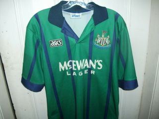 Newcastle United - Vintage - Asics - Soccer Jersey - Made In The Uk -
