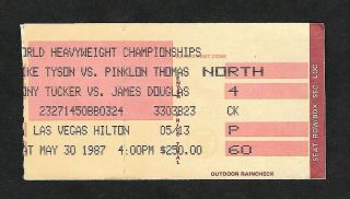 Mike Tyson Vs Pinklon Thomas Championship Boxing Ticket 1987 Las Vegas Hilton
