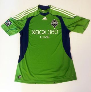 2010 Seattle Sounders Fc Xbox Adidas Mls Football Soccer Jersey Large Authentic