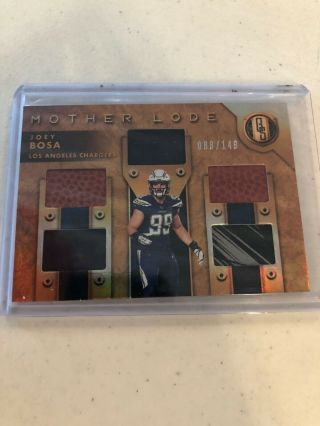 2019 Gold Standard Mother Lode Joey Bosa 5 - Piece Jersey - Ball - Cleat Relic 088/149