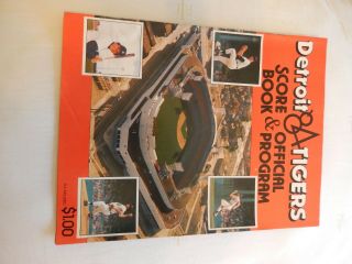 California Angels Vs.  Detroit Tigers 1984 Score Book And Official Program Scored