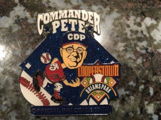 Commander Pete Cooperstown York Baseball Pin Very Rare Blue Variation