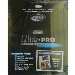 50 Ultra Pro 3 - Pocket Pages 4 X 6 Sheets Protectors Photo Postcard Refill