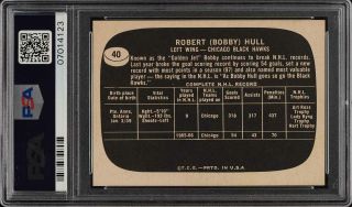 1966 Topps USA Test Hockey Bobby Hull 40 PSA 8 NM - MT (PWCC) 2