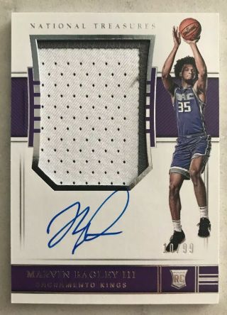 2018 - 19 National Treasures Marvin Bagley Iii Rookie Patch Auto Rpa 10/99 Kings