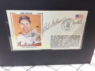 Bob Feller Signed 50th Anniversary First Day Cover