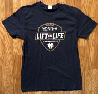 Notre Dame Football Lift Team Issued Shirts Size Large