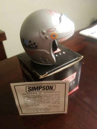 Dale Earnhardt 3 Silver Simpson Mini Helmet Limited 1st Edition Nhra Gm 76