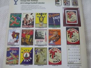 Vintage YALE Program Covers (12) - 2015 Calendar - Perfect for Framing - 11 